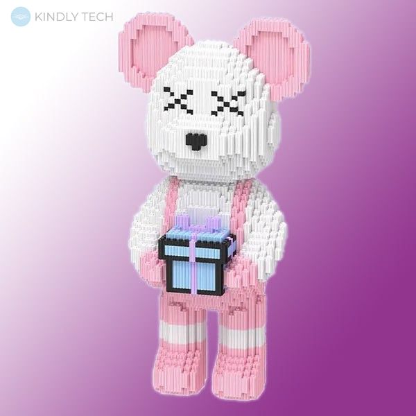 Конструктор Magic Blocks в виде мишки Bearbrick с подарком 43 см 3331 деталей