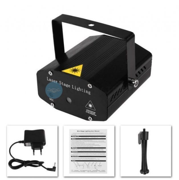 Светозвуковой лазерный проектор Laser Light HJ-08 4 в 1