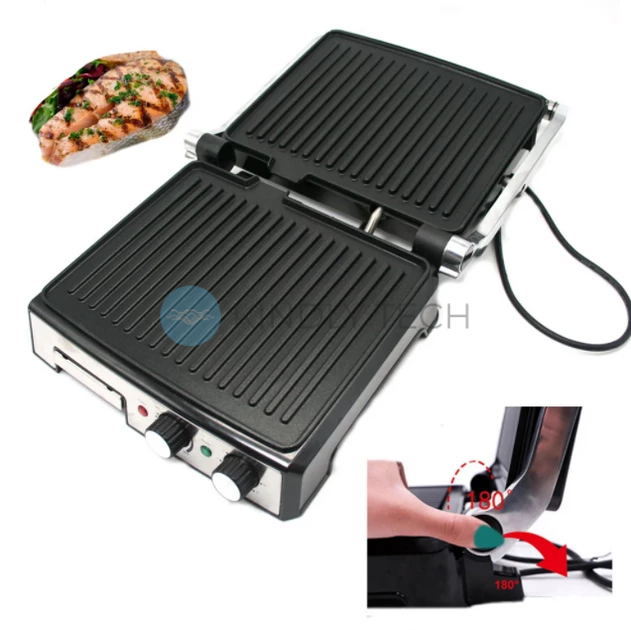 Контактный гриль прижимной Zepline ZP-057 электрический с таймером 3500W