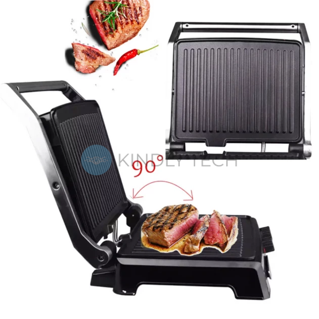 Контактный гриль прижимной Zepline ZP-057 электрический с таймером 3500W