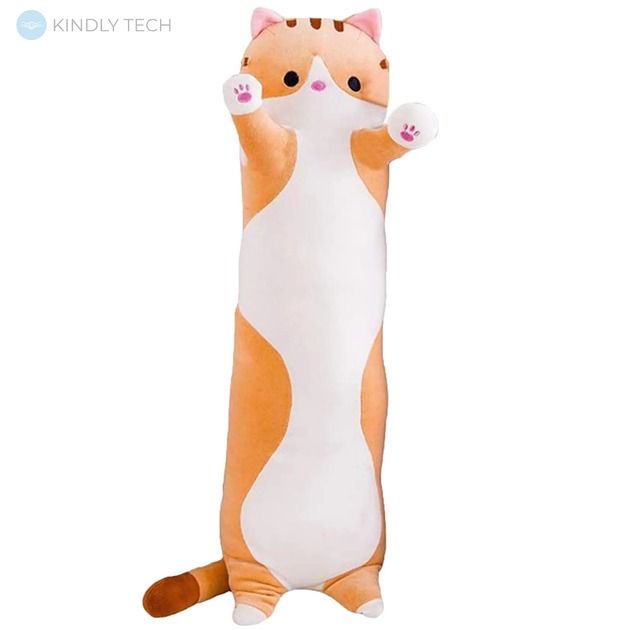 Мягкая игрушка подушка кот- обнимашка 130 см. микс