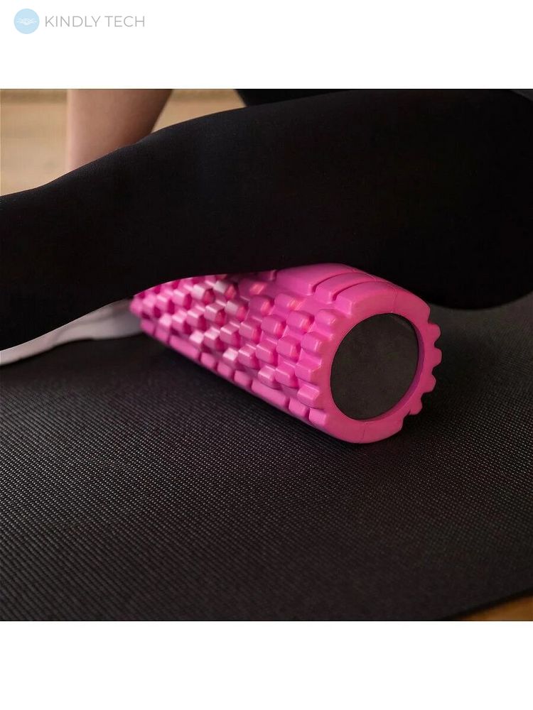 Ролик масажний для йоги, фітнесу (спини і ніг) OSPORT Рожевий