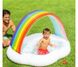 Дитячий надувний басейн Intex «Райдуга-Хмара», розмір 142-119-84 см, 82 л, 1-3роки + ремкомплект