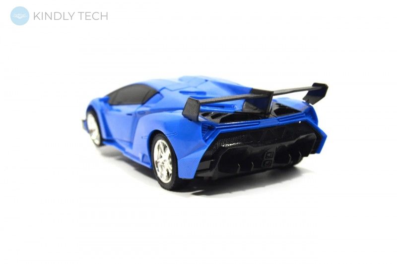 Машинка трансформер Lamborghini Robot Car Size 18 с пультом blue