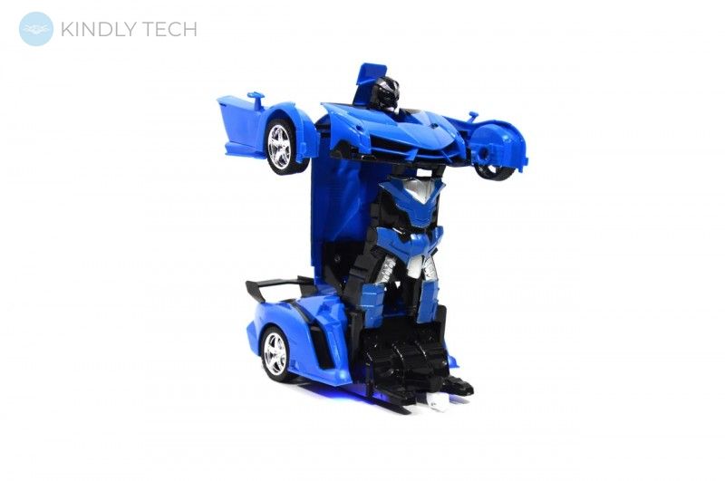 Машинка трансформер Lamborghini Robot Car Size 18 з пультом blue