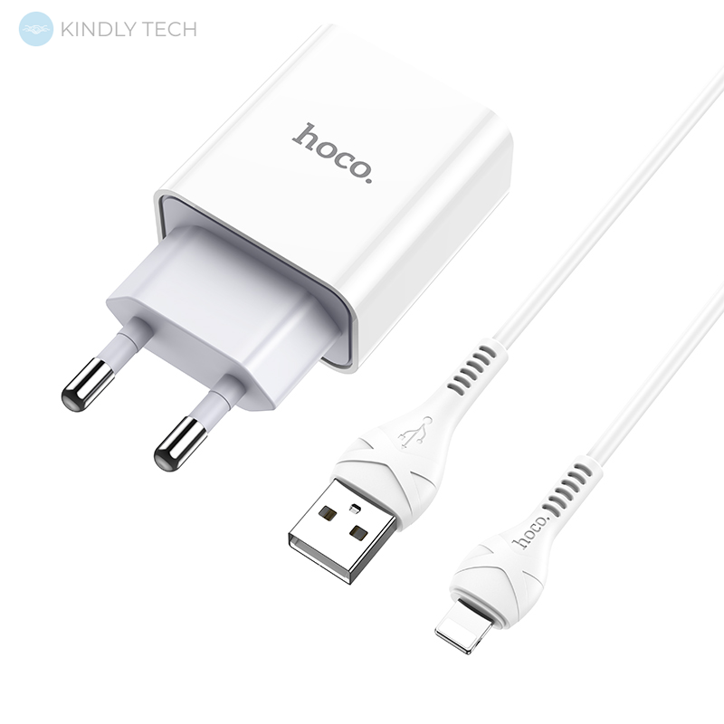 Сетевое зарядное устройство HOCO C81A USB Asombroso + кабель Lightning