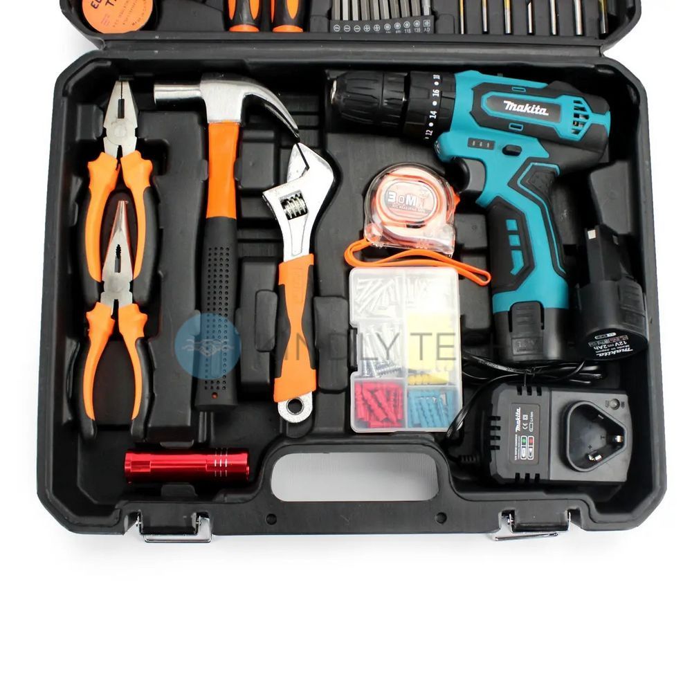 Ударний шуруповерт Makita DF330DWE (12V, 2Ah) з набором інструментів