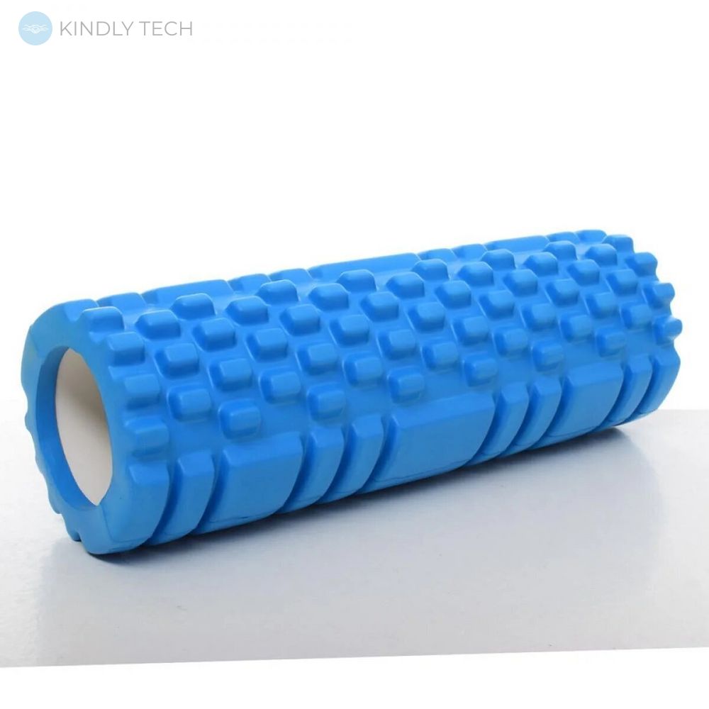 Ролик масажний для йоги, фітнесу (спини і ніг) OSPORT Синій