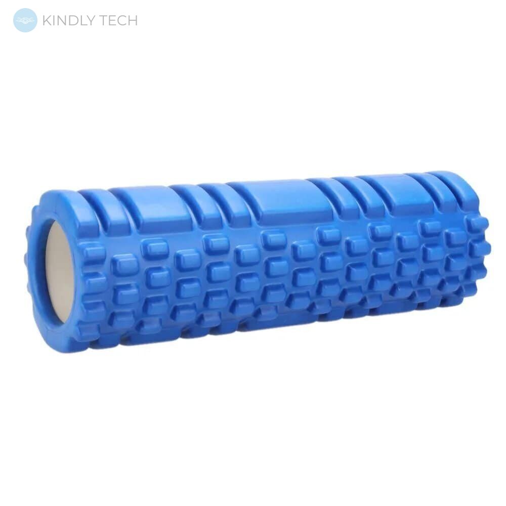 Ролик массажный для йоги, фитнеса (спины и ног) OSPORT Синий