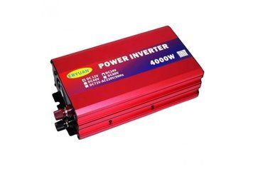 Преобразователь инвертора напряжения 12V/24V &rarr; 220V 4000W с LCD дисплеем и поддержкой солнечных панель
