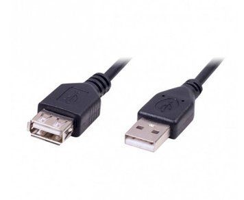 Подовжувач USB 3 м чорного кольору для підключення та використання периферійних пристроїв