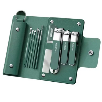 Маникюрно-педикюрный набор 10 в 1 Nail Clipper Set зеленый