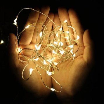 Гирлянда &laquo;Роса&raquo; X-mas, 3 м, тёплое жёлтое свечение, на батарейках