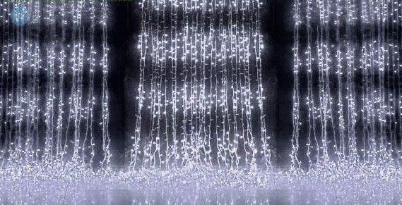 Гірлянда Водоспад вулична G-145 3х2,25 метра 480 LED. Колір ламп білий