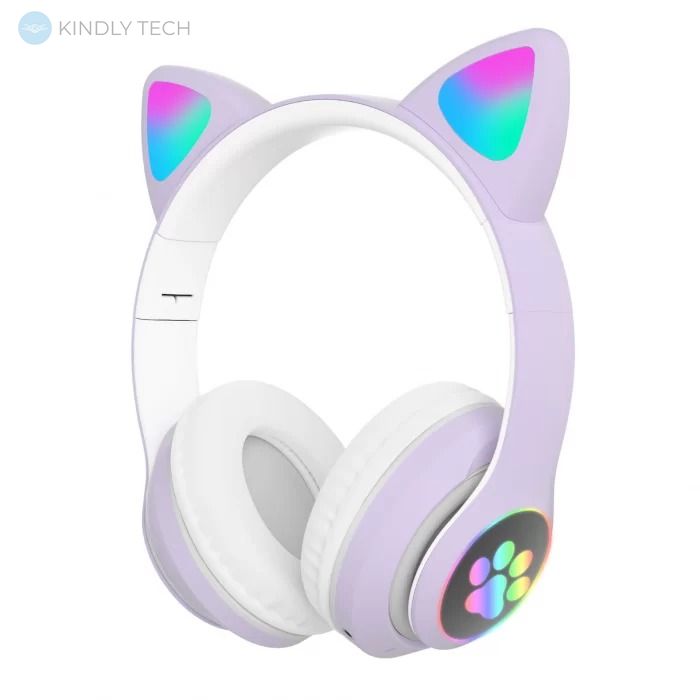 Навушники CAT EAR Headphones VZV-23M Bluetooth 5.0 + EDR Фіолетові