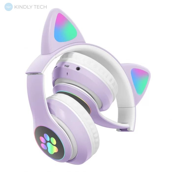 Наушники CAT EAR Headphones VZV-23M Bluetooth 5.0 + EDR Фиолетовые