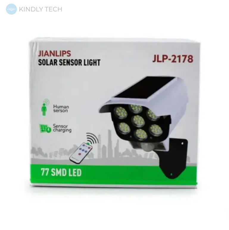 Вуличний ліхтар у вигляді камери JIANLIPS JLP-2178 Solar Sensor Light, 77 SMD LED