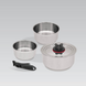 Набор посуды из нержавеющей стали со съемной ручкой (5 предметов) Maestro MR-3531-5