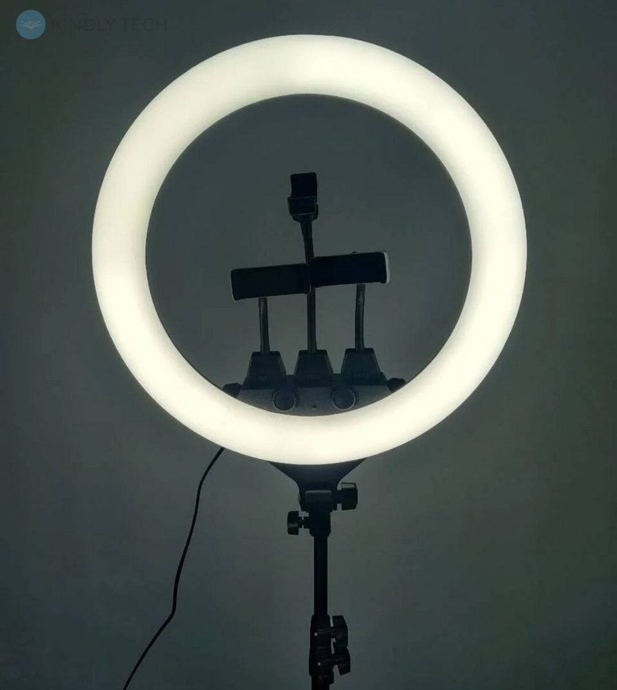 Професійна кільцева LED лампа на три кріплення (SLP-G500) діаметр 45см, на дистанційному управлінні