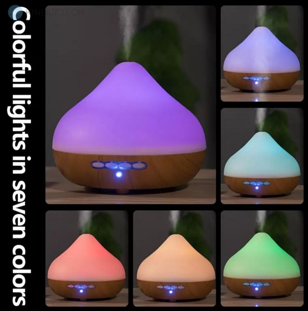 Мини увлажнитель воздуха с большой подсветкой 7 цветов Humidifier